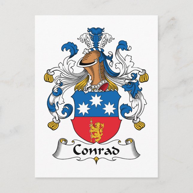 Conrad Family Crest Postcard (Front)