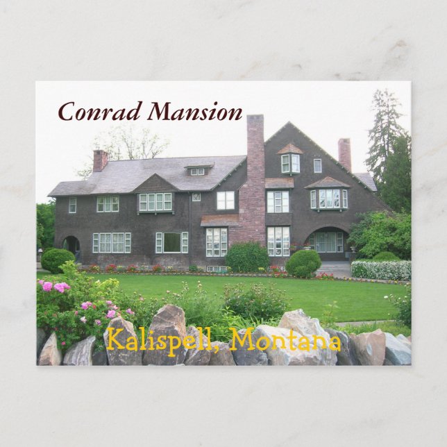 Conrad Mansion, Kalispell Montana Postcard (Front)