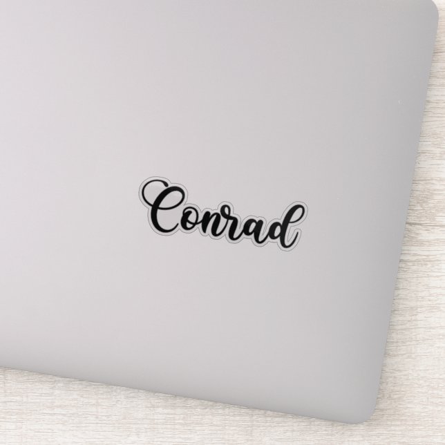 Conrad Name - Handwritten Calligraphy Sticker (Detail)
