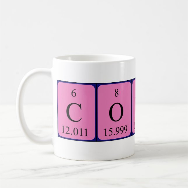 Conrad periodic table name mug (Left)