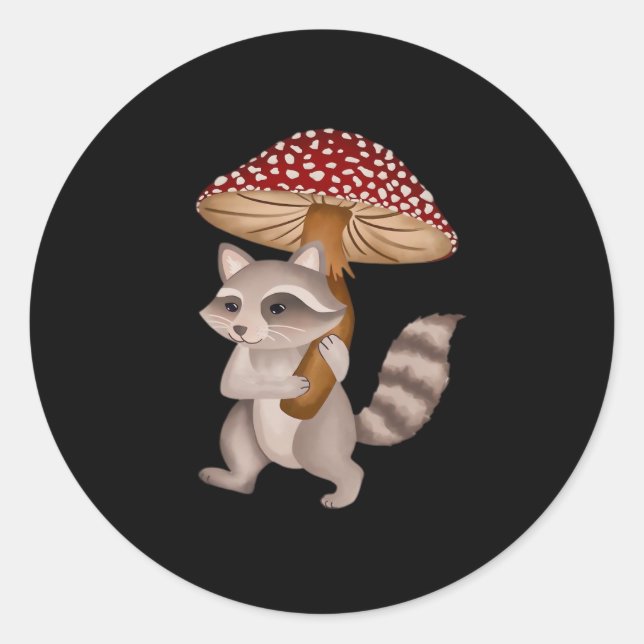 Conrad The Raccoon Classic Round Sticker (Front)