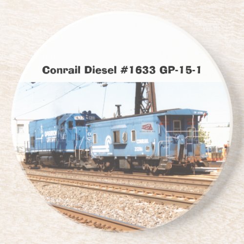 Conrail Diesel 1633 GP_15_1 and caboose    Coaster