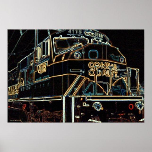Conrail Quailty 1976 - 1999, SD-80MAC #4118 Poster (Front)