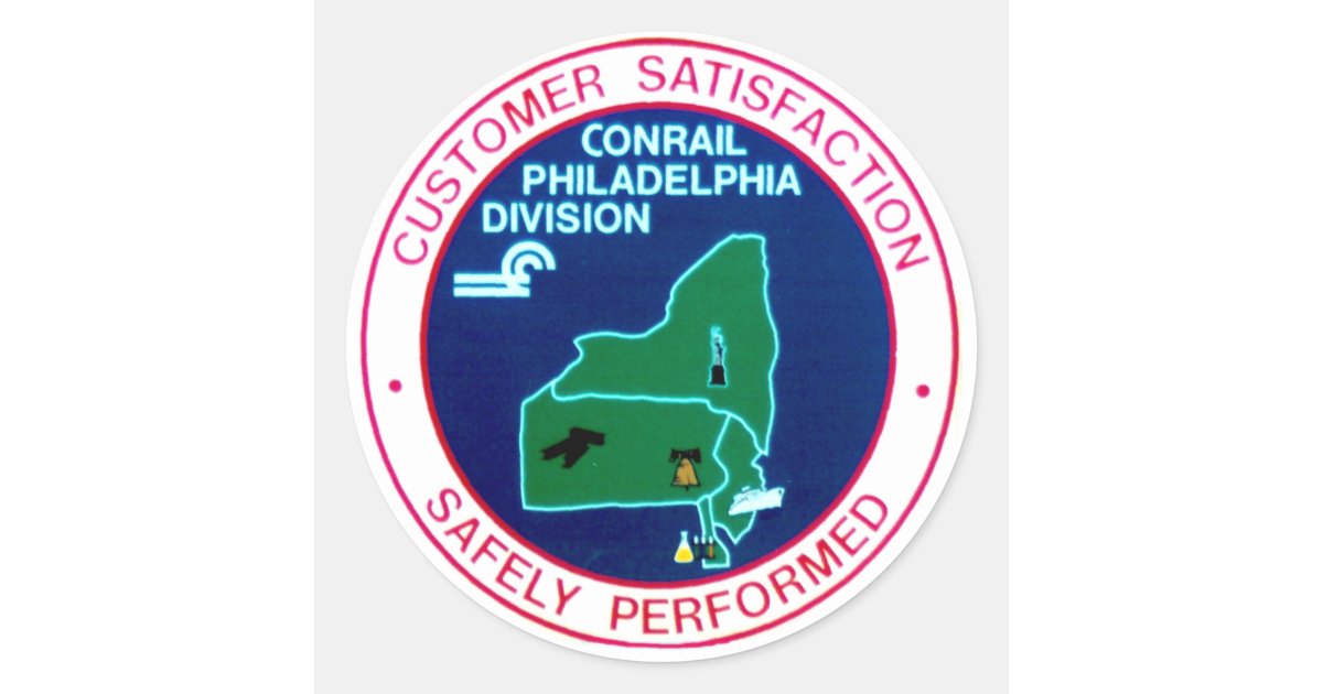 Conrail Railroad Philadelphia Division Classic Round Sticker | Zazzle
