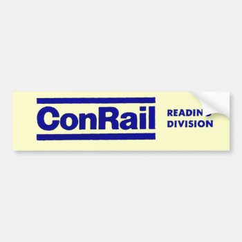 Conrail Reading Division 1976 Bumper Sticker by stanrail at Zazzle
