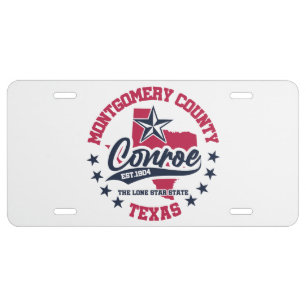 Conroe,Texas License Plate