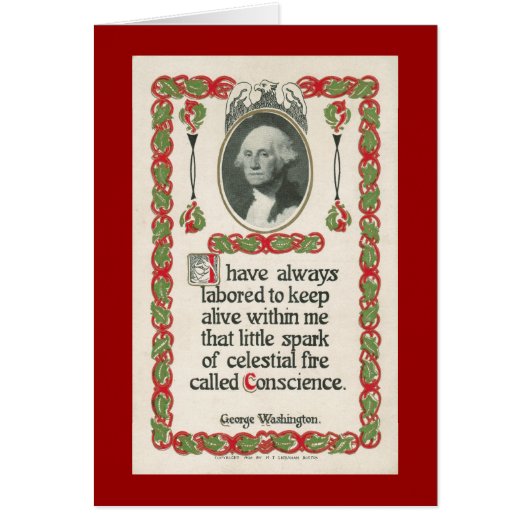 Conscience by George Washington Cards (Front)