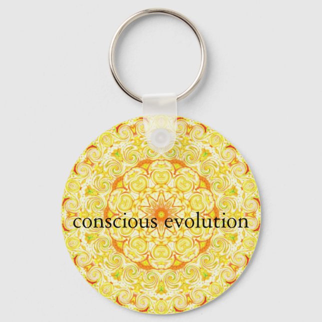conscious evolution t-shirt keychain (Front)