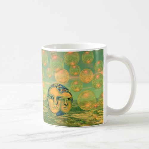 Consciousness  Gold and Green Awakening Coffee Mug