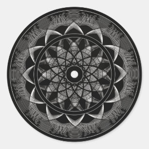 Consciousness - Sacred Geometry Mandala Classic Round Sticker