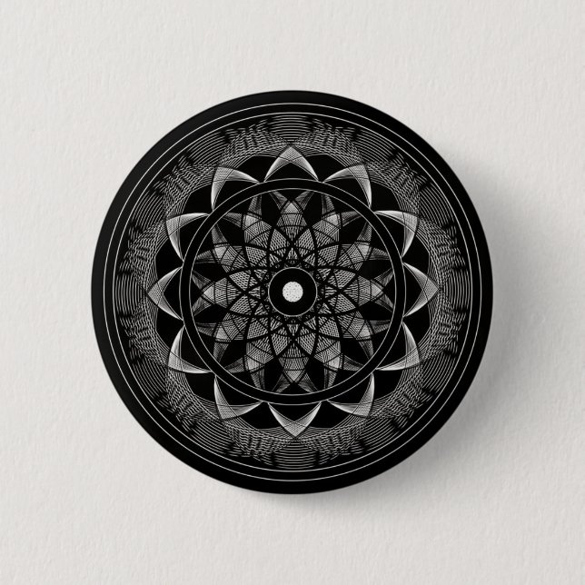 Consciousness - Sacred Geometry Mandala Pinback Button (Front)