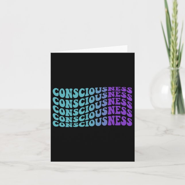 Consciousness Suicide Prevention Mental Health Awa Card (Front)
