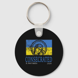 Consecrated Ukraine Immaculate Heart Of Mary Keychain