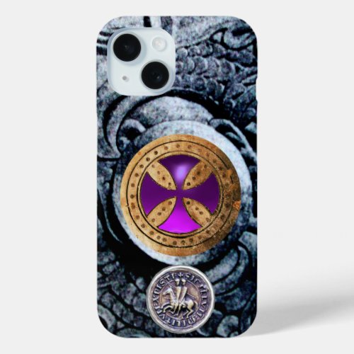 CONSECRATION CROSS AND SEAL OF THE KNIGHTS TEMPLAR iPhone 15 CASE
