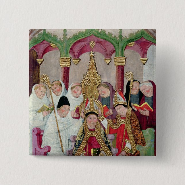 Consecration of a Bishop, Valencian School Pinback Button (Front)