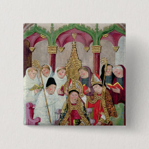 Consecration of a Bishop, Valencian School Pinback Button