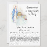 Consecration of our Baby Son Blessed Virgin Mary