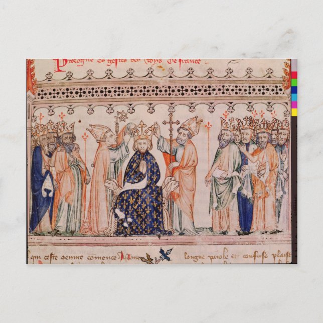 Consecration Philippe III le Hardi King of Postcard (Front)