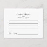 Consejos y Deseos Wedding Advice Card<br><div class="desc">This consejos y deseos wedding advice card is perfect for a modern Spanish wedding. The design features . These cards are perfect for a wedding,  bridal shower,  baby shower,  graduation party & more. Personalize the cards with the names of the bride and groom,  parents-to-be or graduate.</div>