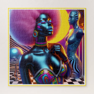 Consensual Sentry Ken Gage Fantasy Vaporwave Jigsaw Puzzle