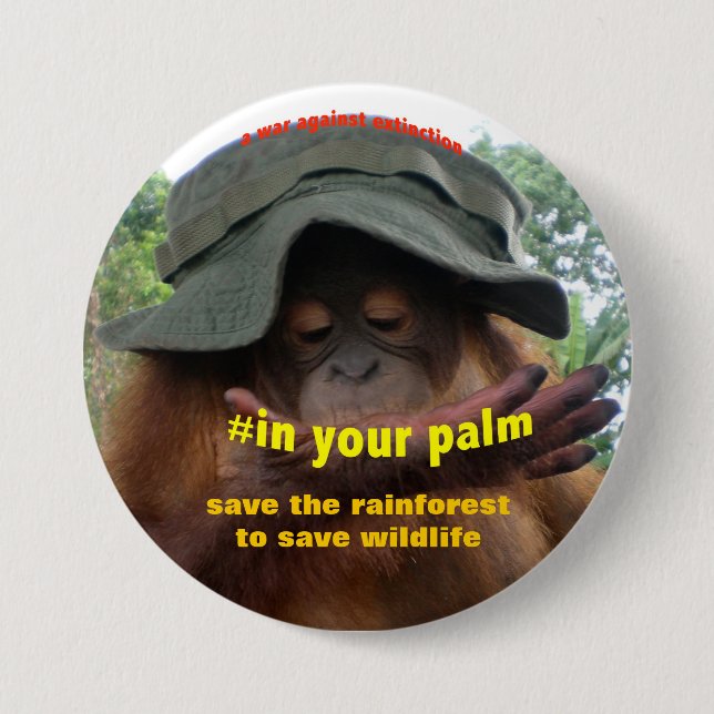 Conservation Activist for Animal Welfare Button (Front)