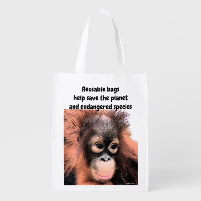 Conservation and Save Wildlife Grocery Bag (Front)