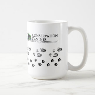 Conservation Canine Mug Paw prints and Boot Prints