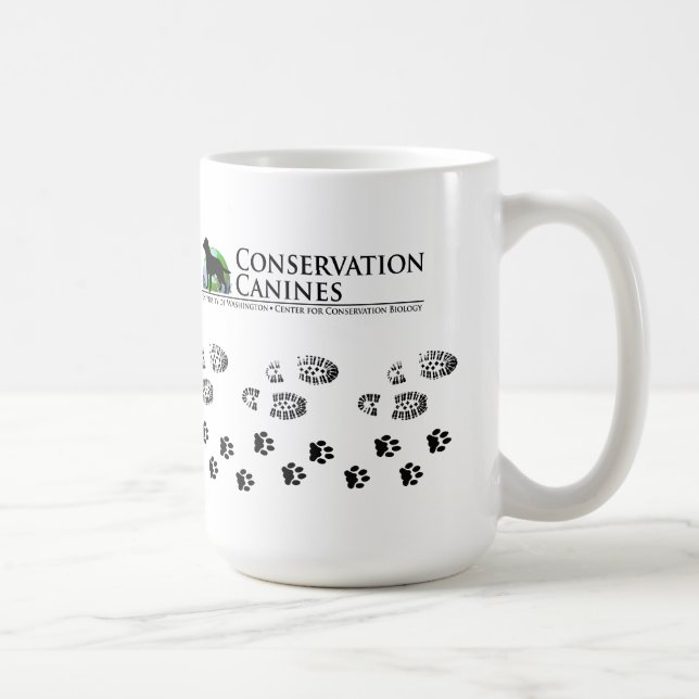 Conservation Canine Mug Paw prints and Boot Prints (Right)