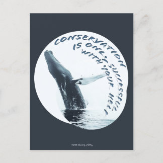 Conservation Is Only Successful With Your Help Announcement Postcard