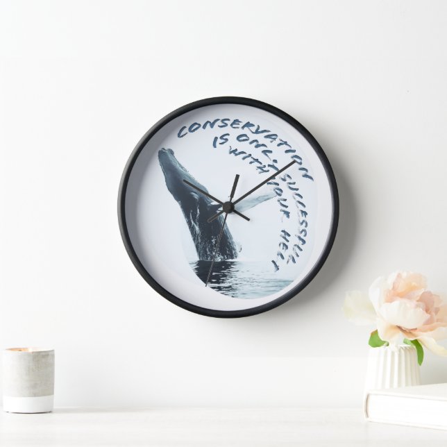 Conservation Is Only Successful With Your Help Clock (Home)