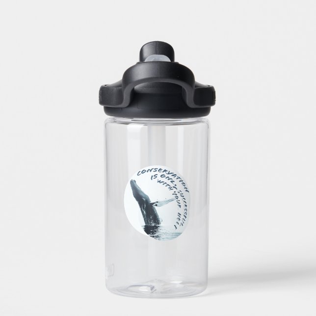Conservation Is Only Successful With Your Help Water Bottle (Back)