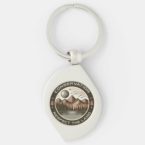 Conservation _ Respect the Land logo on key fob