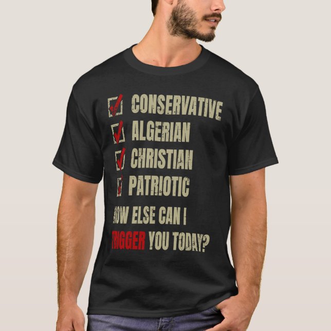 Conservative Algerian Christian Patriotic T-Shirt (Front)