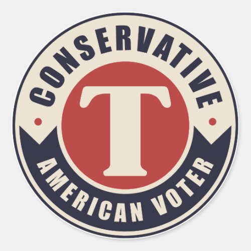 Conservative American Voter Classic Round Sticker