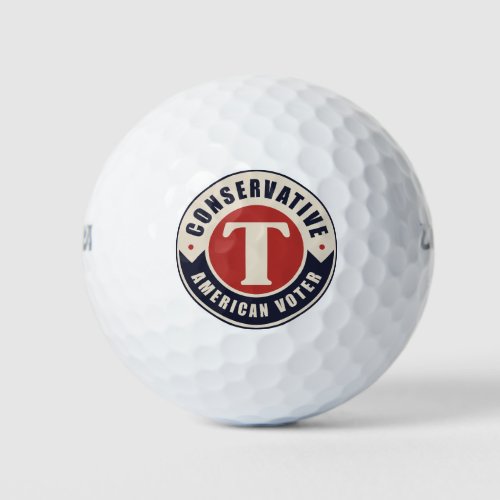 Conservative American Voter Golf Balls