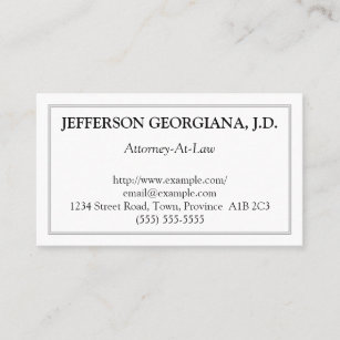 Conservative Attorney-At-Law Business Card