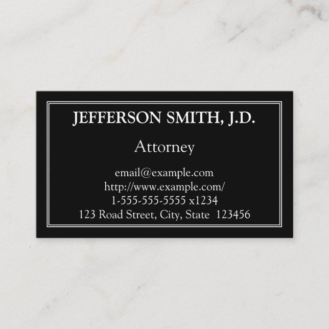 Conservative Attorney Business Card (Front)