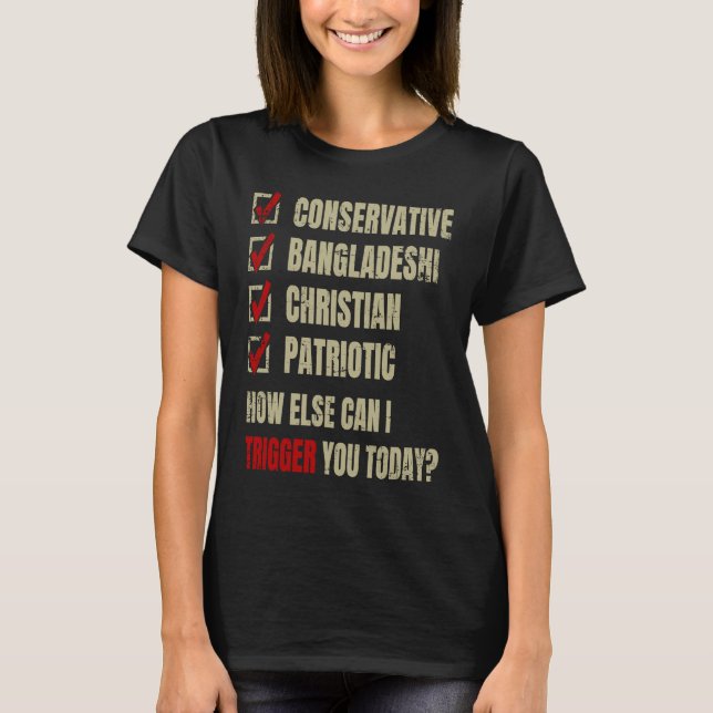 Conservative Bangladeshi Christian Patriotic T-Shirt (Front)