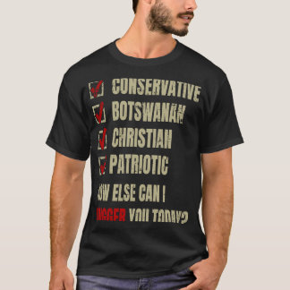 Conservative Botswanan Christian Patriotic T-Shirt
