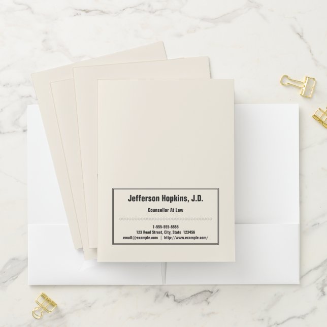 Conservative Counsellor At Law Pocket Folder (In Situ)