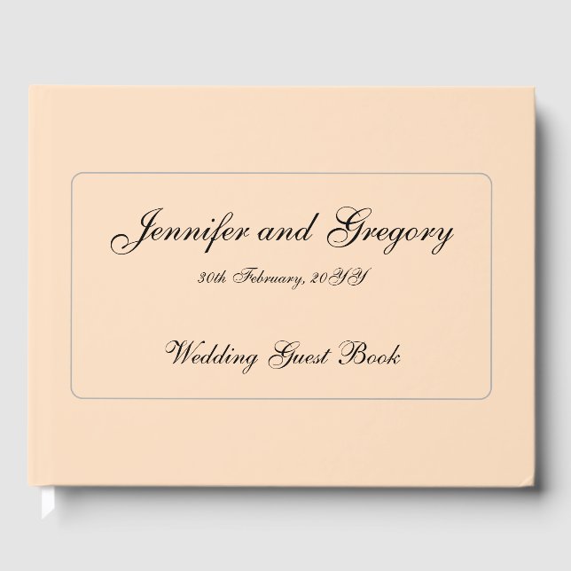 Conservative, Customized Marriage Guestbook (Front)