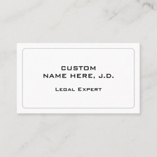 Conservative, Dapper, & Basic Business Card