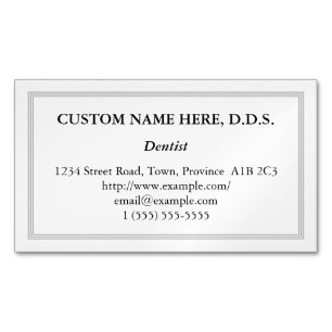 Conservative Dentist Magnetic Business Card