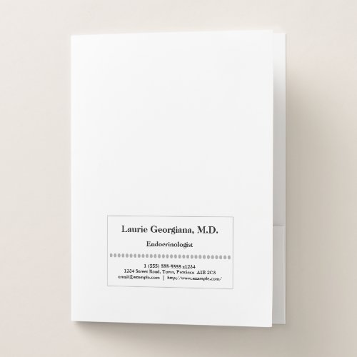 Conservative Endocrinologist Pocket Folder