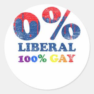 Conservative Gay Pride LGBT Classic Round Sticker