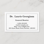 [ Thumbnail: Conservative General Dentist Business Card ]