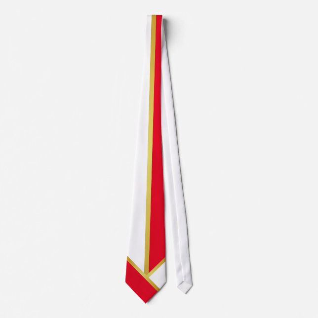 Conservative Gold Red White Neck Tie (Front)
