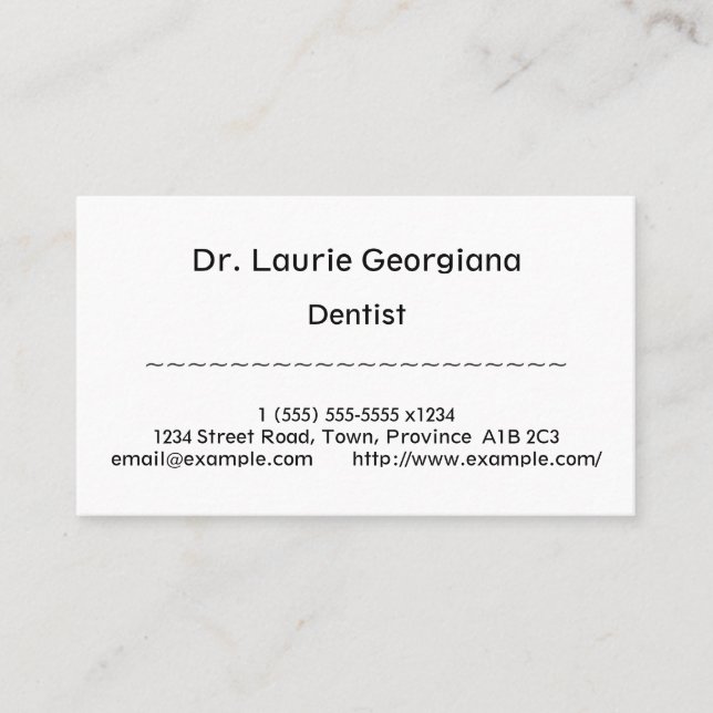 Conservative, Humble Business Card (Front)