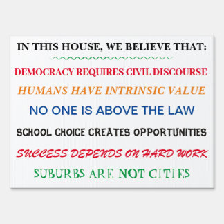 Conservative In This House Sign