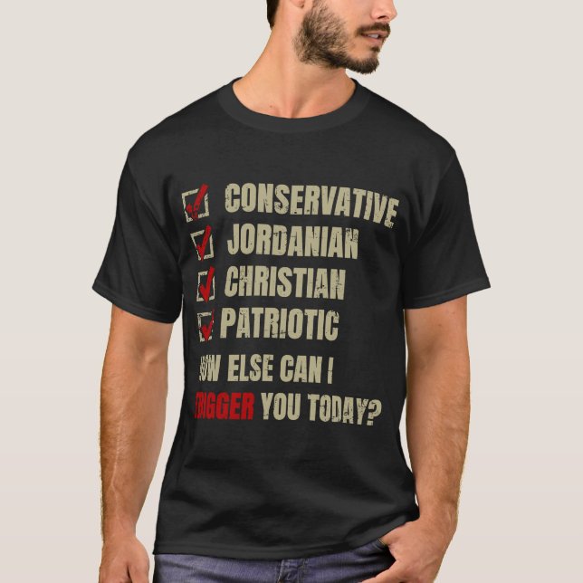 Conservative Jordanian Christian Patriotic T-Shirt (Front)